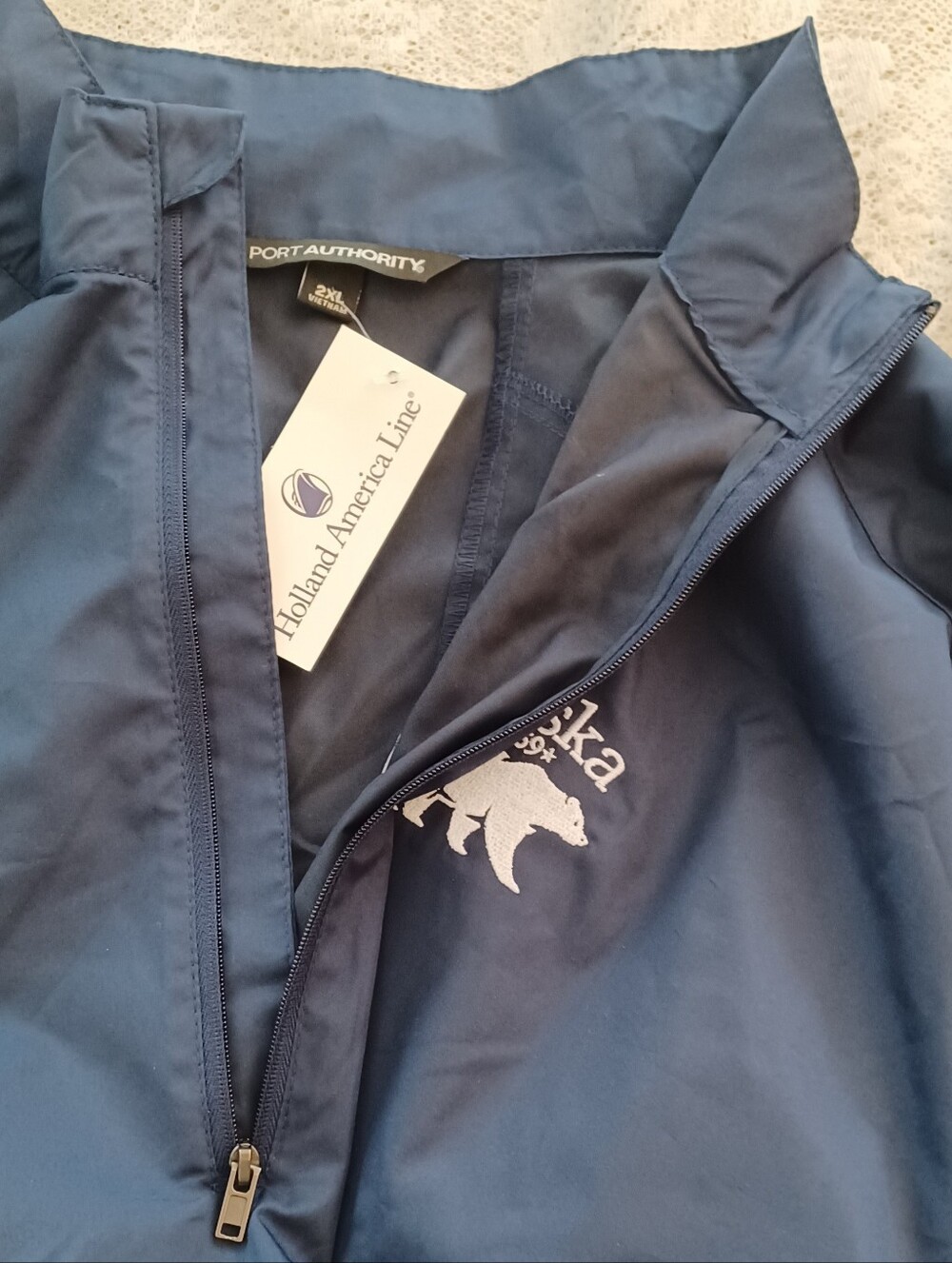 NWT HOLLAND AMERICA/PORT AUTHORITY 2XL ALASKA PULLOVER WINDBREAKER STYLE# J343